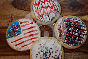 Patriotic decorated cookies