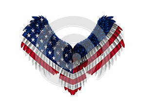Patriotic eagle feather wings