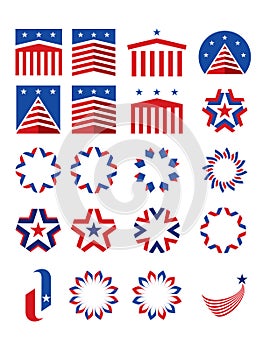 Patriotic emblems and logotypes