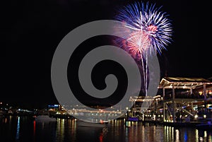 Patriotic Fireworks in Miami