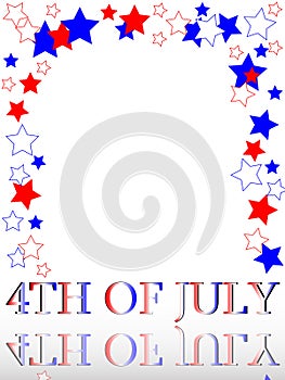 Patriotic frame border 4th july