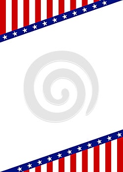 Patriotic frame border with empty space