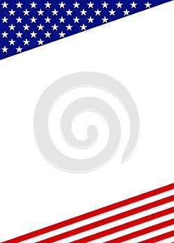 Patriotic frame border on white
