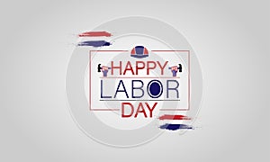 Patriotic Labor Day Greetings USA Flag in Text Illustration