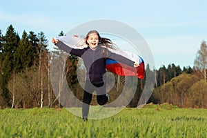 Patriotic little girl