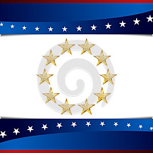 Patriotic Star Background Icon