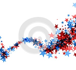 Patriotic Star Confetti Swirl