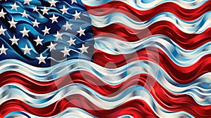 Patriotic USA Celebrations: Memorial Day, 4th of July, and Labor Day under the American Flag with Generative AI