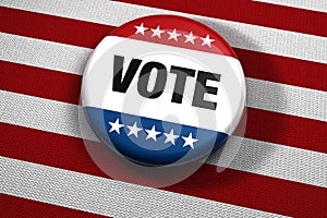 Patriotic vote button photo