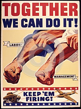 Patriotic wartime poster in big resolution - propaganda