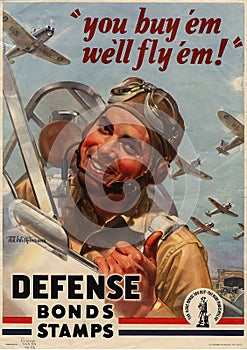 Patriotic wartime poster in big resolution - propaganda