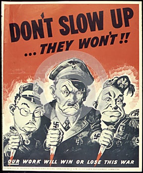 Patriotic wartime poster in big resolution - propaganda