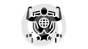 patriotism citizen glyph icon animation