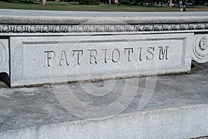Patriotism Sign Carved in Stone photo