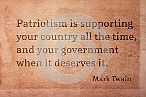 patriotism is support Twain photo