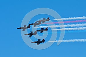 Patriots Jet Team in Action - Red White and Blue