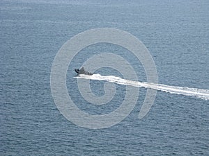 Patrol boat, Busan Harbor, South Korea