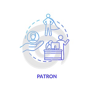 Patron concept icon