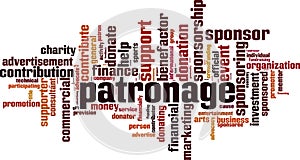 Patronage word cloud photo