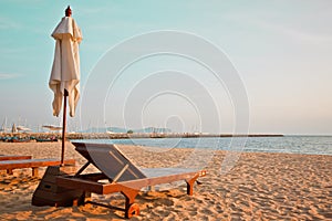 Pattaya beach in evening