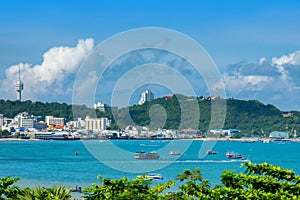 PATTAYA beach landscape. Chonburi, Eastern Thailand.