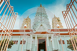 Pattaya Chonburi, Thailand. Thai gazebos-temple sala at Wat Yannasangwararam