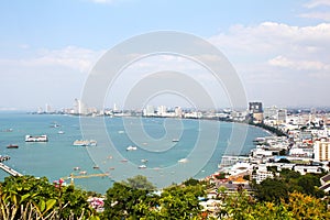Pattaya city bird eye view