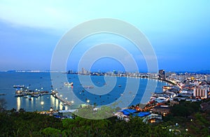 Pattaya city bird eye view