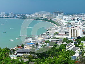 Pattaya city bird eye view, Thailand