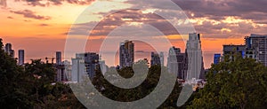 Pattaya city skyline Thailand under twilight