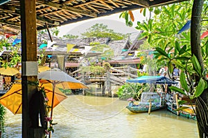 Pattaya Floating Market in Chonburi City Thailand on Holiday.