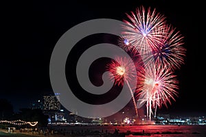 Pattaya International Fireworks Festival at Chonburi, Thailand