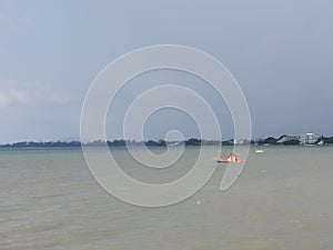 Pattaya sea . occupies most of the coastline of Banglamung