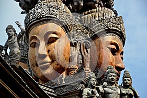 Pattaya, Thailand: Carved Buddha Faces