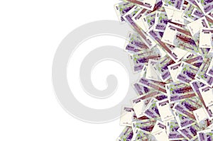 Pattern of 100 Cambodian riels banknote is national currency of Cambodia