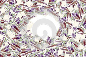 Pattern of 100 Cambodian riels banknote is national currency of Cambodia