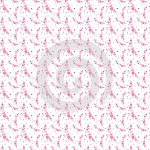 Vector Seamless Pattern with Dragonfly