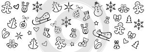 PATTERN 2023 Winter Holiday Happy New Year Christmas Decoration BORDER icons & symbols