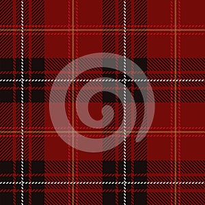 Tartan seamless pattern, red , black , white