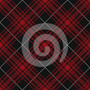 Tartan seamless pattern, red , black , white