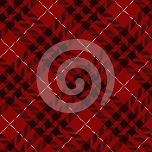 Tartan seamless pattern, red , black , white