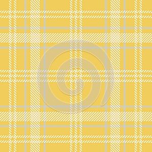 Tartan seamless pattern, yellow , white