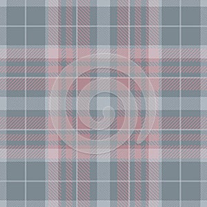 Tartan seamless pattern, grey , white, pink