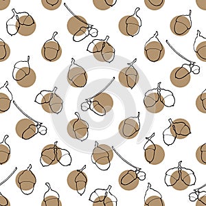 Pattern of acorns