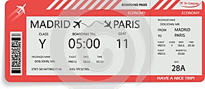 Pattern of airline boarding pass