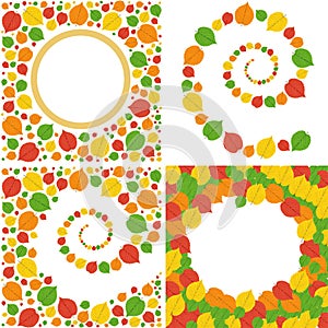 Pattern from autumn leaves