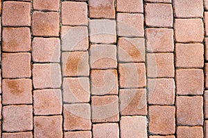 Pattern background of brick block walkway