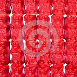 Pattern background close up candy bears colorful