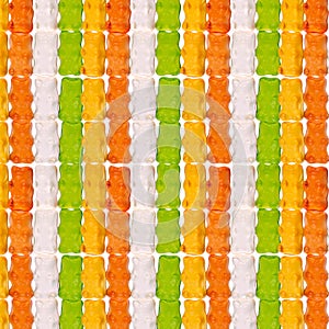 Pattern background close up candy bears colorful