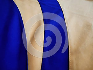 pattern and background of yellow and blue fabric